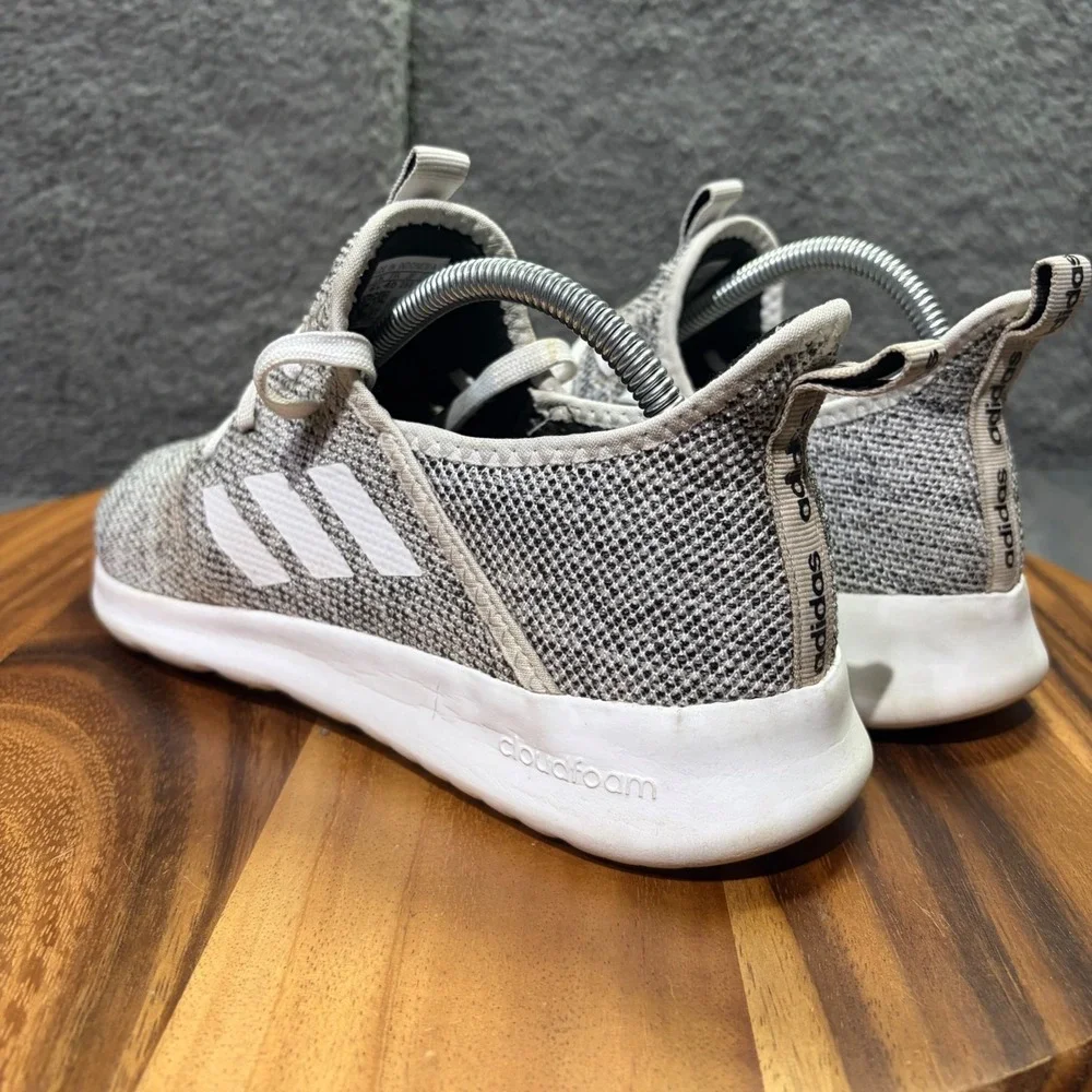 Adidas Cloudfoam Pure Womens Grey White Knit Running Shoes DB0695 Size 8 - Picture 4 of 12